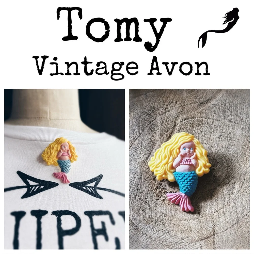 Vintage 1985 Avon Tomy Mermaid Pin | Rare Retro Collector’s Item